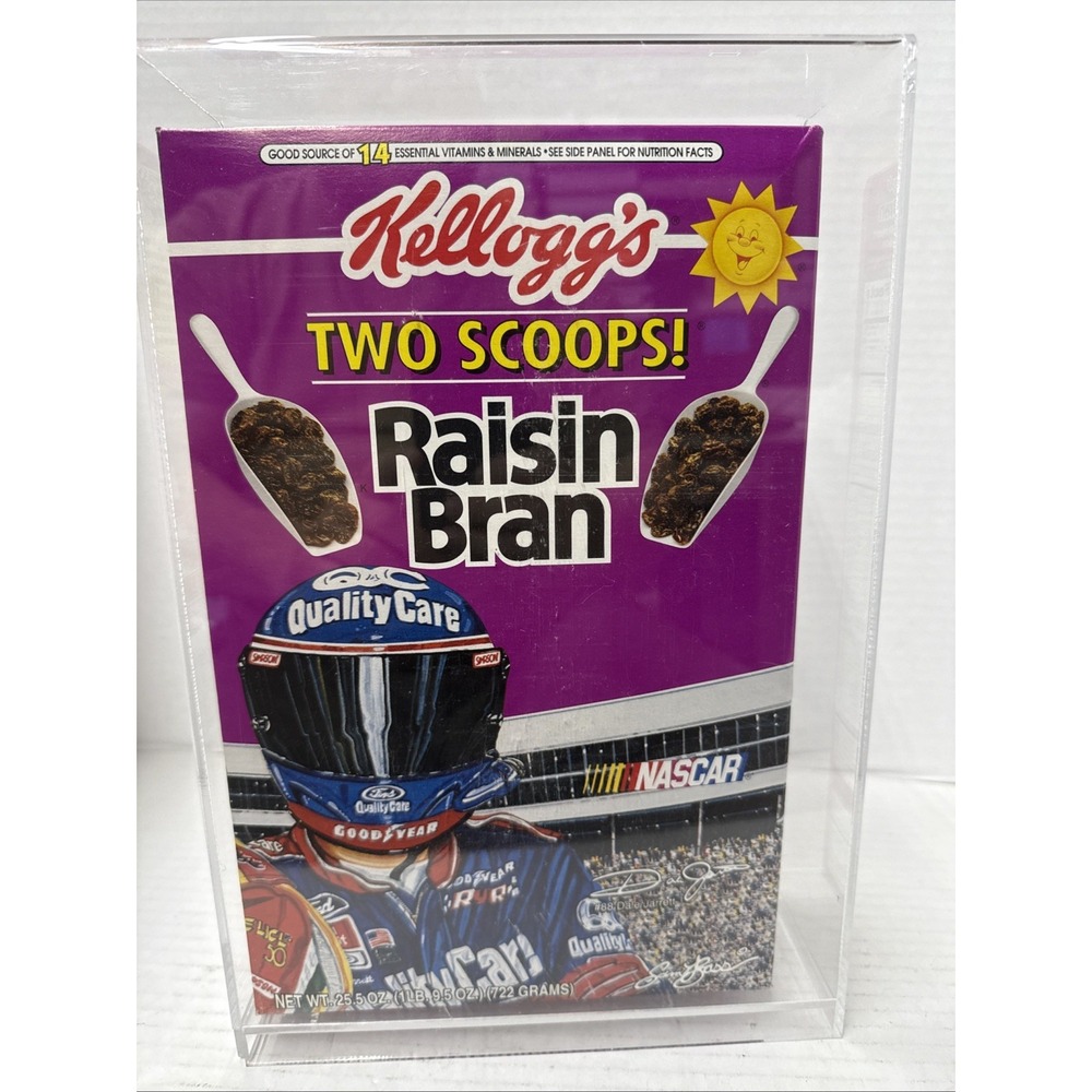 KELLOGG'S Cereal Box 1997 RAISIN BRAN #88 Dale Jarrett NASCAR, NEW! Sealed
